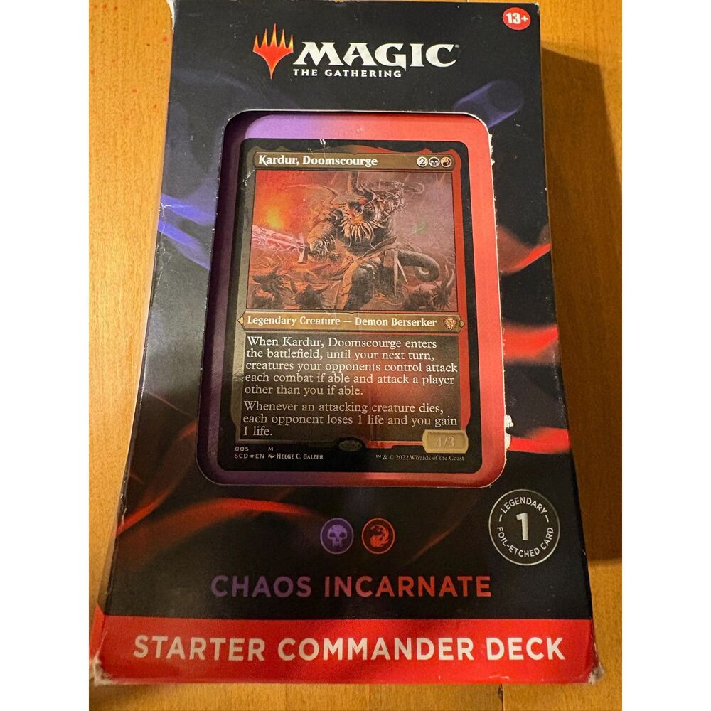 MTG Magic The Gathering Chaos Incarnate Starter Commander Deck Kardur Unopened